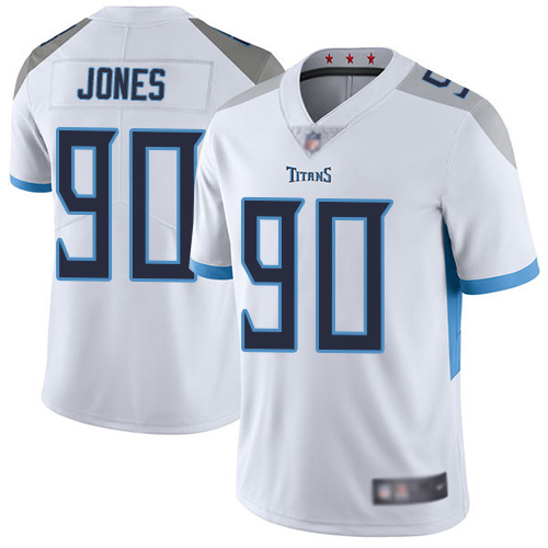 Tennessee Titans Limited White Men DaQuan Jones Road Jersey NFL Football #90 Vapor Untouchable